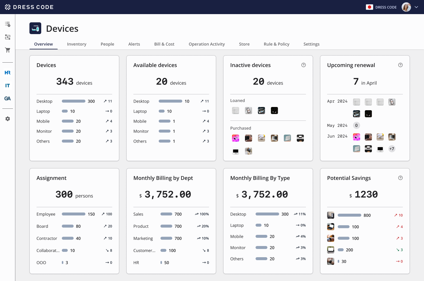 Devices UI image