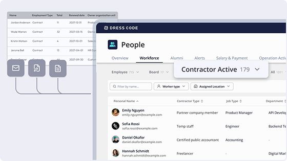 Pull scattered contractor information together into one place
