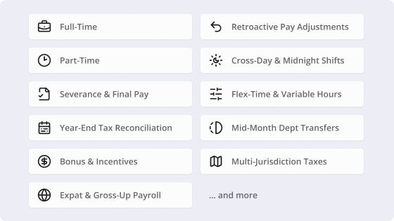 Run payroll accurately and operate the whole process with confidence
